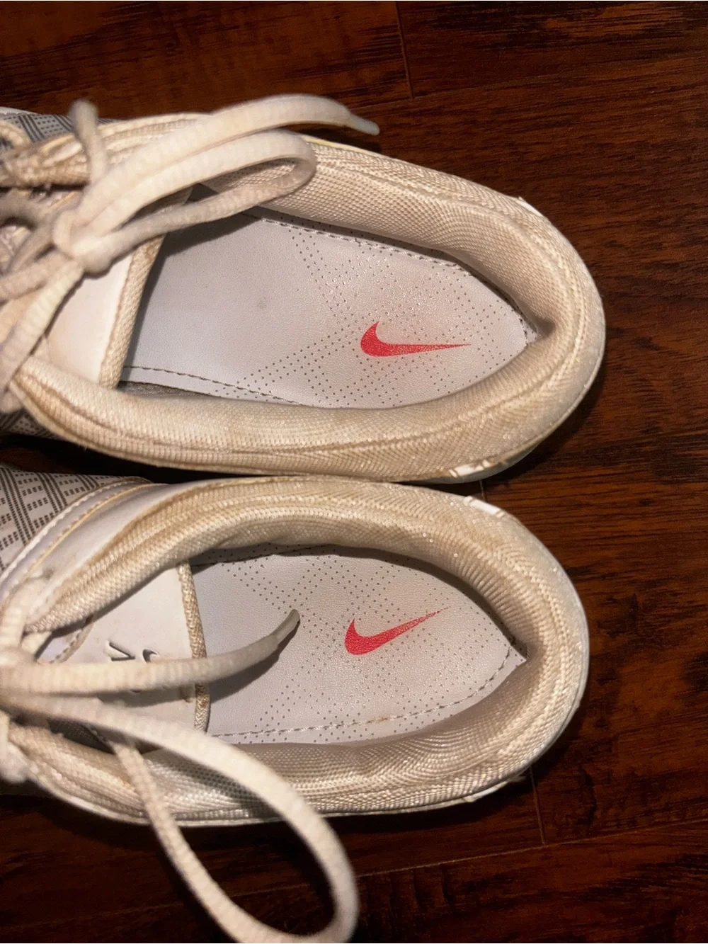 Nike Golf Air Embellish Spiked Golf Shoes White Gray Cleat Trainers with Box